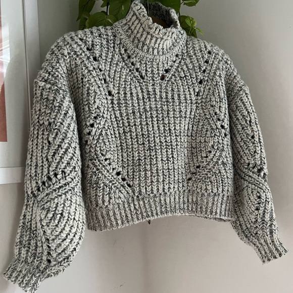 CHUNKY KNIT CROPPED SWEATER - Picture 3 of 3